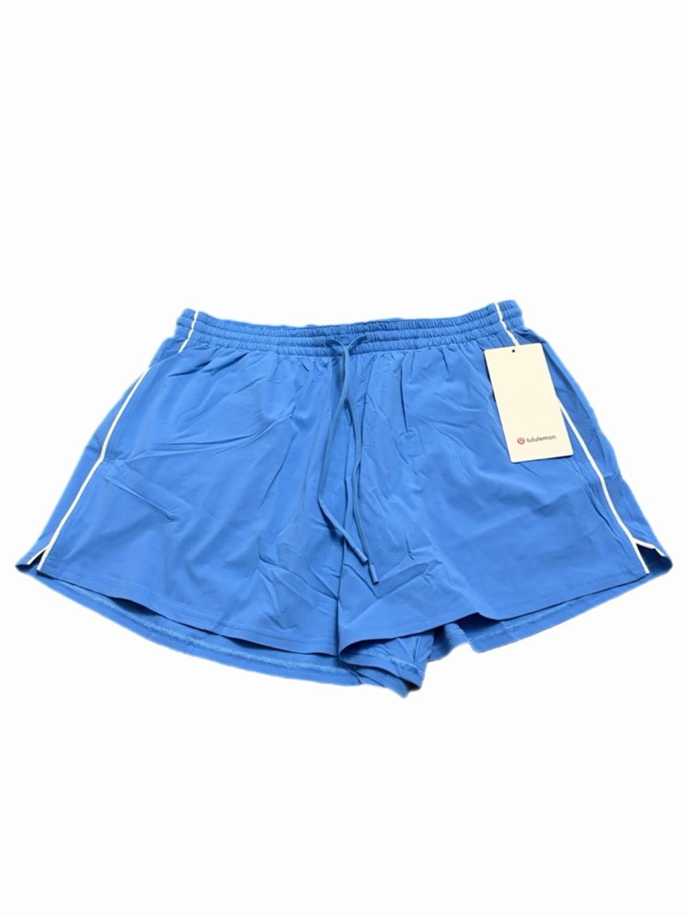 NWT Lululemon Court Rival High-Rise Short 3" (Pool Party/White) Size 12 - Picture 1 of 8